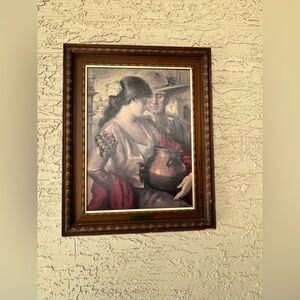 Vintage Framed Romance Art Print